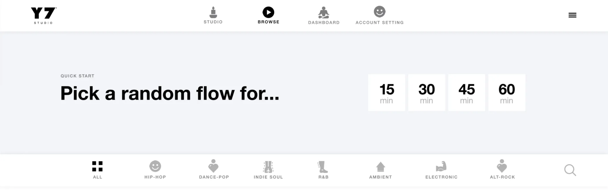 Browse wireframe design