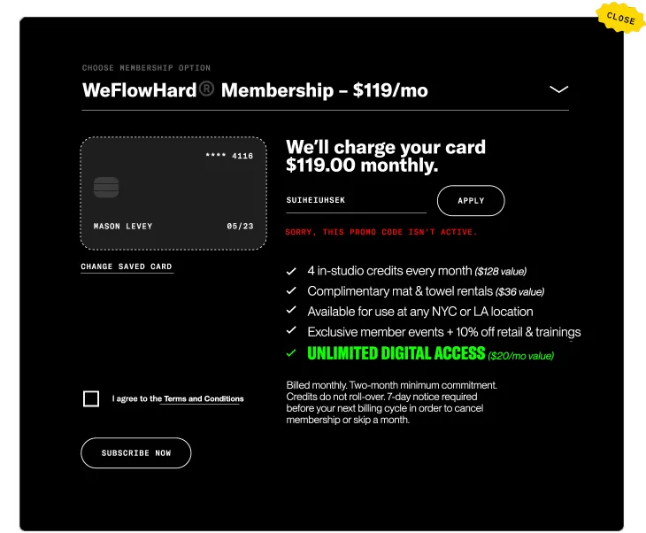 Competitor browse interface