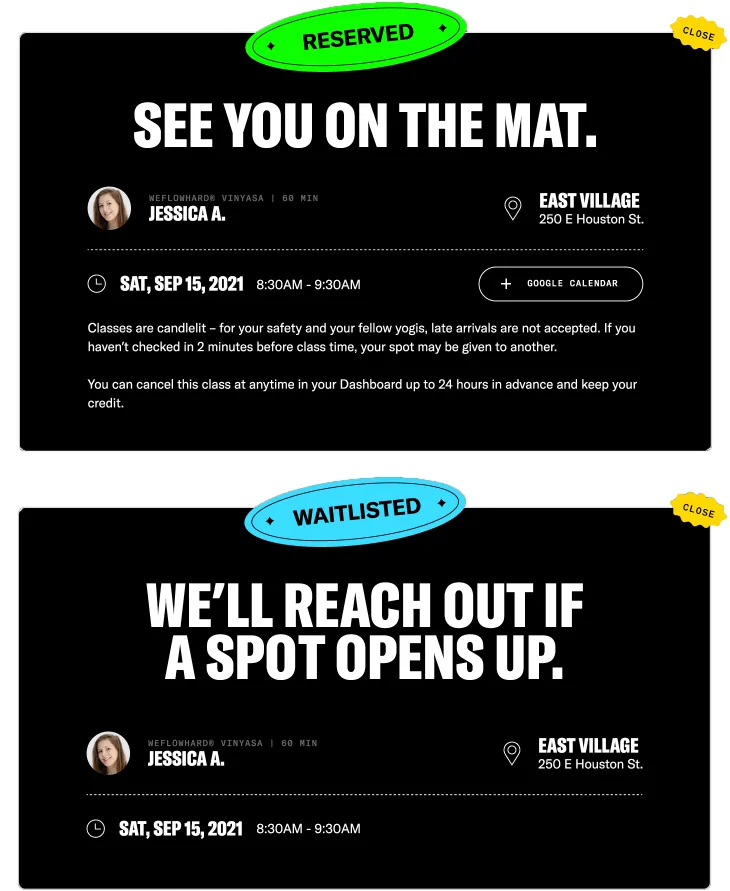 Competitor browse interface