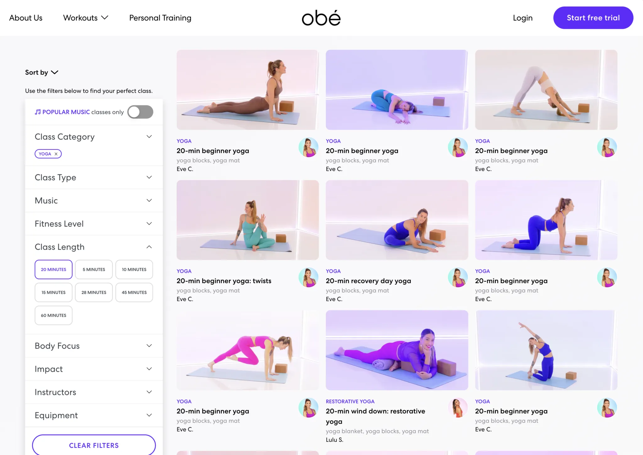 Competitor browse interface